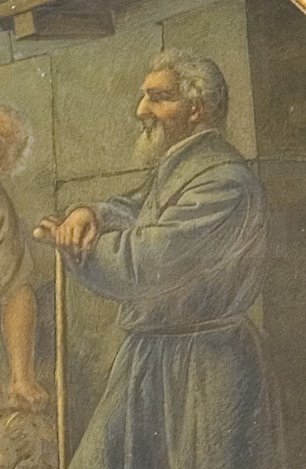 Autoritratto nell'affresco della Adorazione dei Magi - 1878 - chiesa di San Zenone - Passirano (BS)