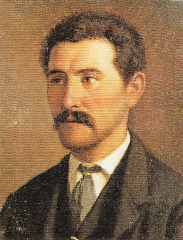 Ritratto di Antonio Guadagnini (nipote del pittore) - 1875 - olio su cartone cm. 40x34 - coll. privata