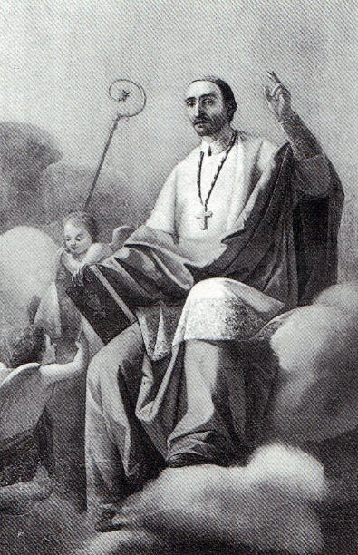 San Carlo Borromeo - 1876 - olio su tela cm.205x135 - chiesa di San Lorenzo - Arzago d'Adda (BG)