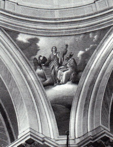 Evangelisti e Dottori della Chiesa - 1876 - affresco - chiesa di San Vittore - Calcio (BG)