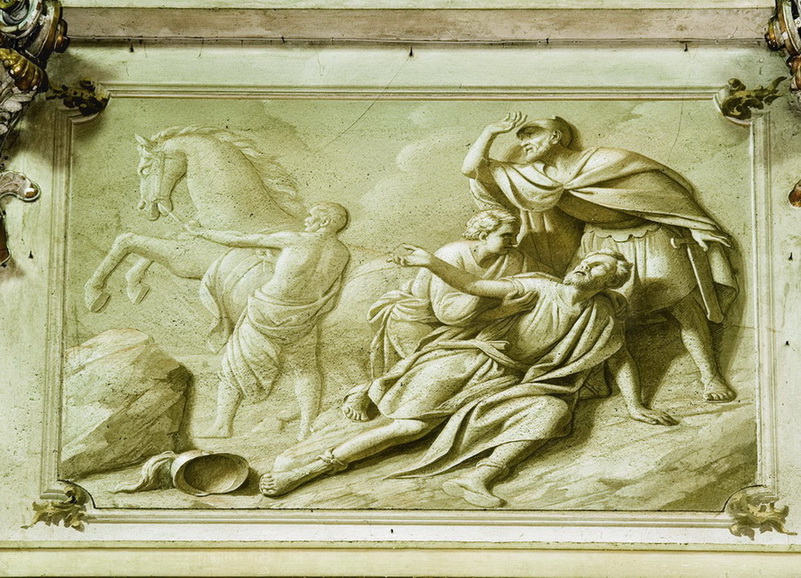 Conversione di Saulo - 1879 ca. - affresco - chiesa di San Zenone - Passirano (BS)