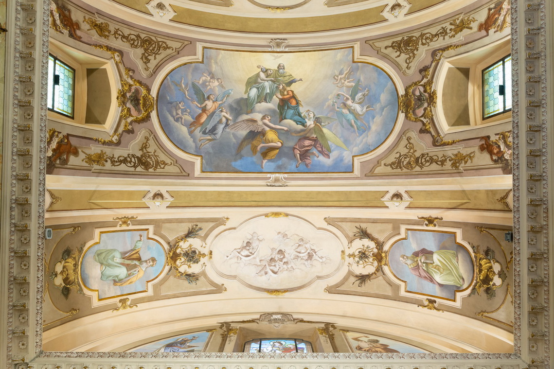 L'Incoronazione di Maria - 1879 ca. - affresco - chiesa di San Zenone - Passirano (BS)