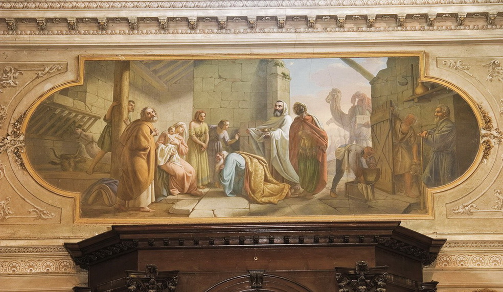 Adorazione dei Magi - 1878 - affresco - chiesa di San Zenone - Passirano (BS)