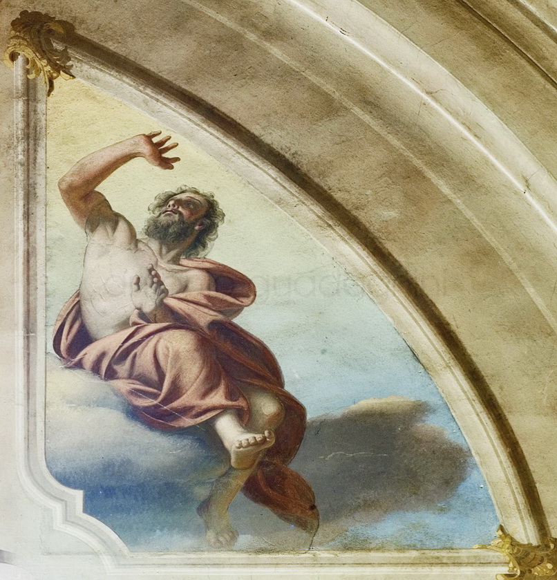 Il profeta Elia - 1880 ca. - affresco -chiesa di San Zenone - Passirano (BS)