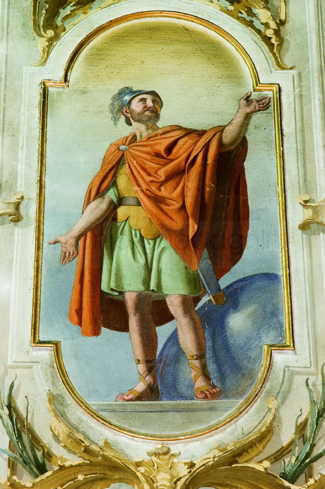 San Faustino - 1881 ca. - affresco - chiesa di San Zenone - Passirano (BS)