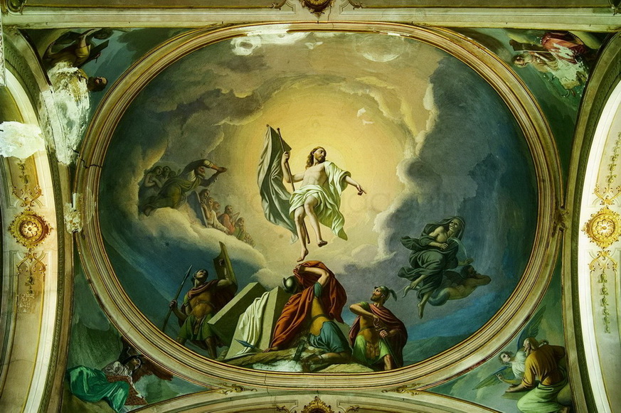 La Risurrezione - 1881 ca. - affresco - chiesa di San Zenone - Passirano (BS)