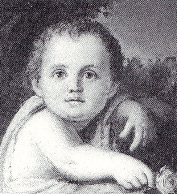 Ritratto di Battistino Guadagnini - 1883 ca. - olio su tela cm. 27x27 - coll. privata