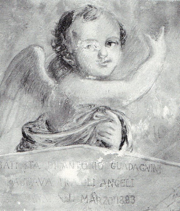Ritratto di Battistino Guadagnini - 1883 ca. - affresco riportato cm. 53x47 - coll. privata