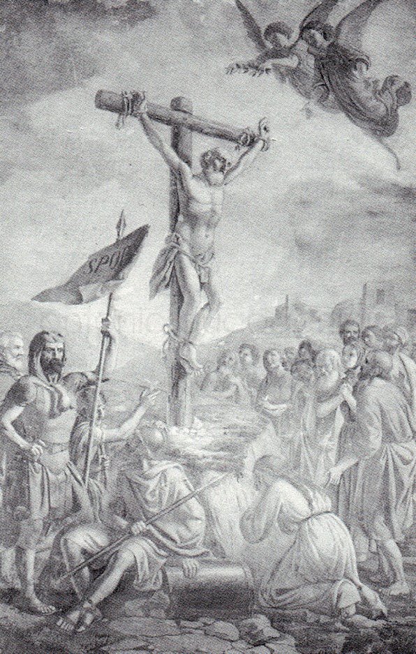 Martirio di Sant'Andrea - 1883 - affresco cm. 445x280 - chiesa di Sant'Andrea Apostoli - Malegno (BS)