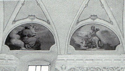 Gli Evangelisti - 1884 - affresco - chiesa die SS. Pietro e Paolo - Villa di Lozio (BS)