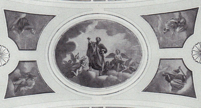 Gloria di San Paolo - 1884 - affresco - chiesa die SS. Pietro e Paolo - Villa di Lozio (BS)
