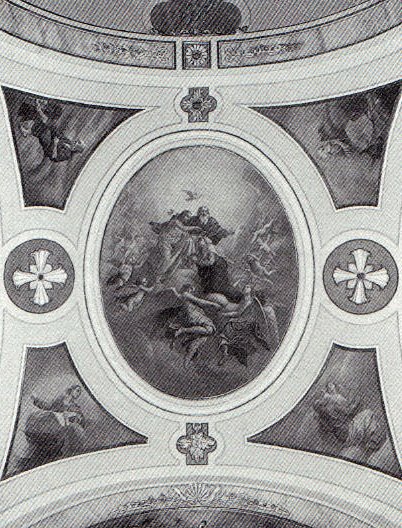 L'Incoronazione della Vergine - 1884 - affresco - chiesa die SS. Pietro e Paolo - Villa di Lozio (BS)