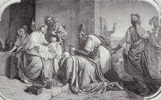 Adorazione dei Magi - 1886 - affresco - chiesa di San Giacomo Maggiore - Santicolo di Corteno Golgi (BS)
