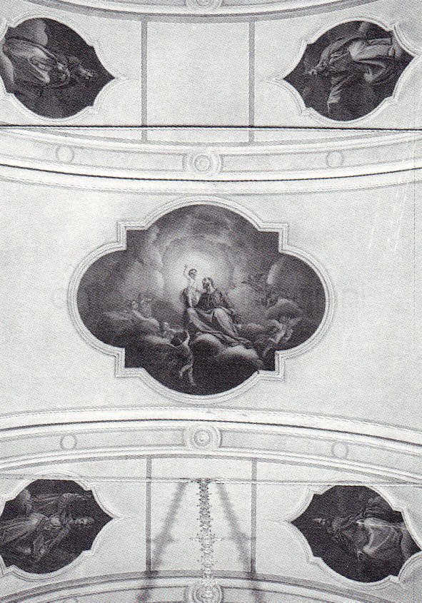 Gloria di San Giuseppe - 1886 - affresco - chiesa di San Giacomo Maggiore - Santicolo di Corteno Golgi (BS)