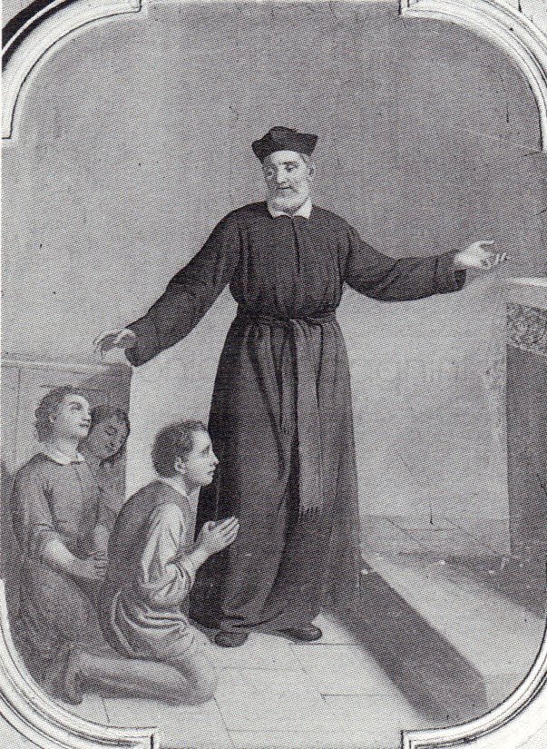 San Filippo Neri - 1886 - affresco - chiesa di San Giacomo Maggiore - Santicolo di Corteno Golgi (BS)