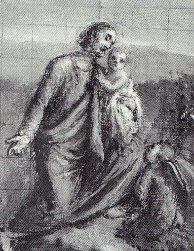 San Giuseppe col Bambino - 1886 - olio su tela cm. 21x17 - coll. privata