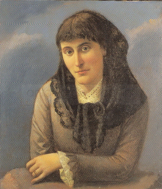 Ritratto di Emilia Corna Pellegrini - 1889 - olio su tela cm. 59x51 - coll. privata