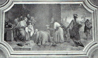 Adorazione dei Magi - 1894 - affresco cm. 220x440 - chiesa di S. Maria Assunta - Cividate Camuno (BS)