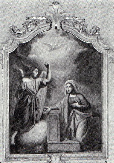 L'Annunciazione - 1894 - affresco - santuario della Natività di Maria - Gòvine di Pisogne (BS)