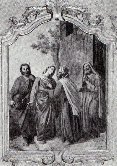 La Visitazione - 1894 - affresco - santuario della Natività di Maria - Gòvine di Pisogne (BS)