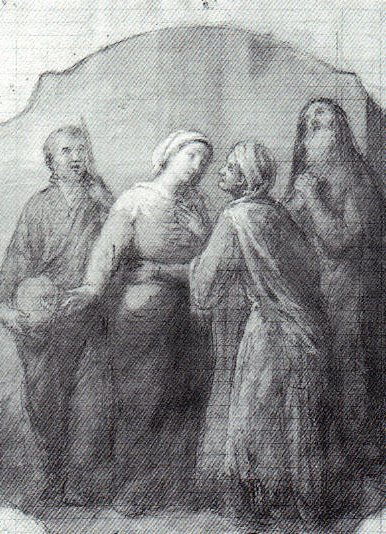 La Visitazione - 1894 - olio su cartone cm. 43,5x31,5 - coll. privata