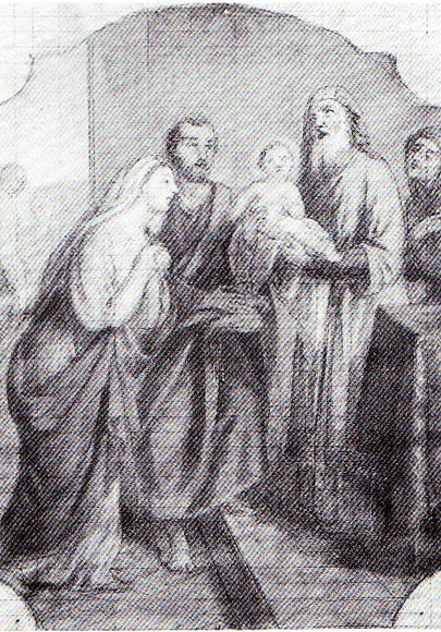 La Presentazione al Tempio - 1894 - olio su cartone cm. 41x28,5 - coll. privata