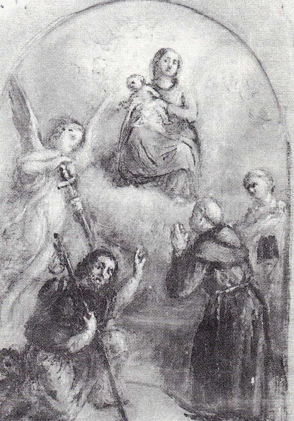 Madonna con Santi - 1895 - olio su tela cm. 32x24 - coll. privata