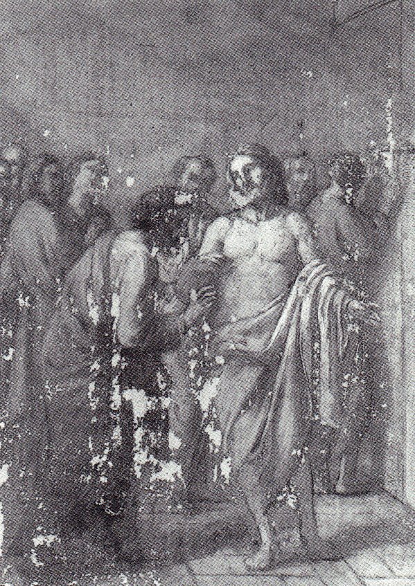 Apparizione di Gesù agli apostoli - 1895 - olio su cartone cm. 33x25 - coll. privata