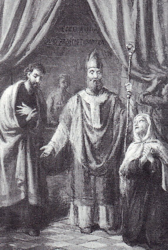 Studio per Sant'Agostino - 18895 ca. - olio su tela cm. 46x33 - coll. privata