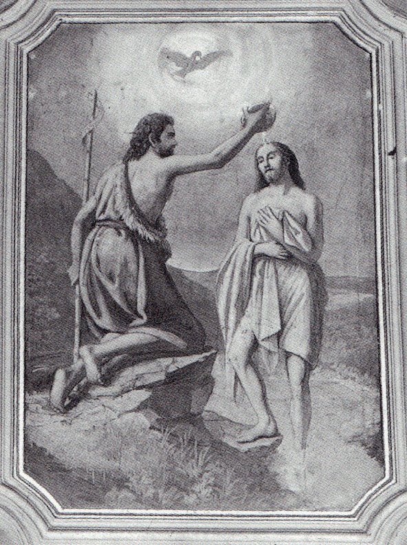 Il Battesimo di Gesù - 1896 - affresco - chiesa di Santa Maria Assunta - Cividate Camuno (BS)