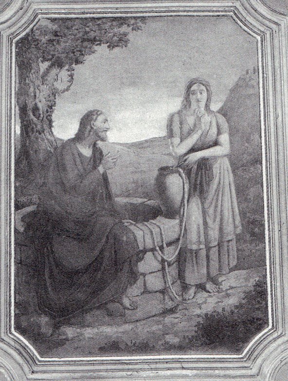 La Samaritana al pozzo - 1896 - affresco - chiesa di Santa Maria Assunta - Cividate Camuno (BS)