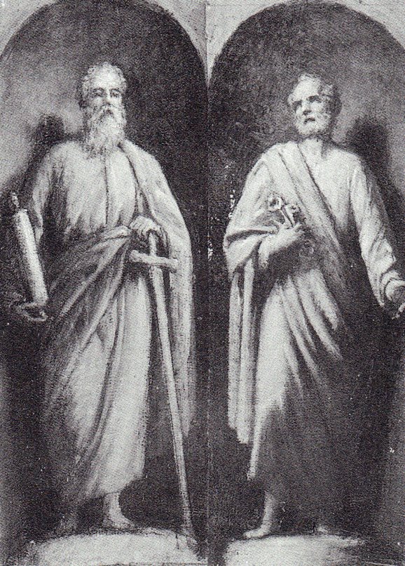 Santi Pietro e paolo - 1896 - olio su tela cm. 40x30 - coll. privata