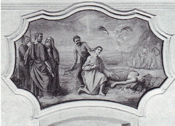 Martirio dei SS. Gervasio e Protasio - 1896 - affresco - chiesa dei SS. Gervasio e Protasio - Nadro (BS)
