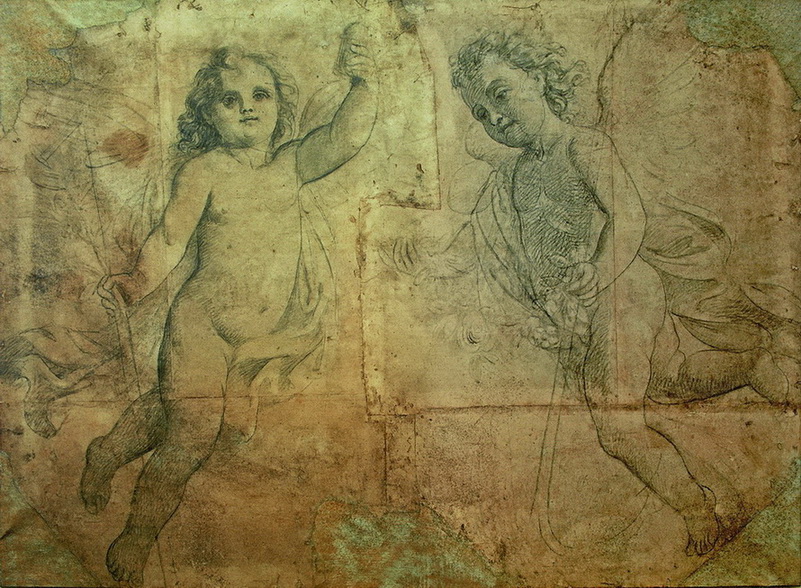 Angeli - 1848 - carboncino su cartone cm. 120x170 - Esine coll. privata. (esposto a Passirano alla mostra 