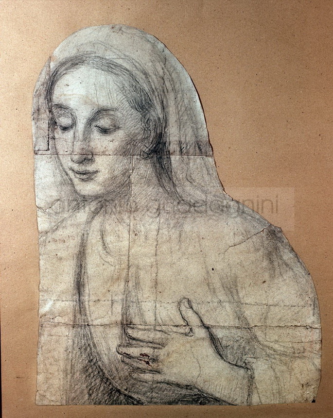 Madonna - 1856 - carboncino su carta cm. 65x39 - coll. privata
