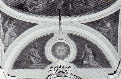 Davide e Santa Cecilia - 1863 - affresco - chiesa di Santa Maria Assunta - Cimbergo (BS)