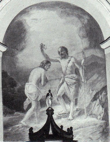 Il Battesimo di Gesù - 1866 - affresco - chiesa della SS. Trinità - Villongo (BG)