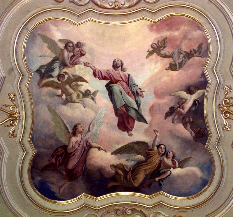 L'Ascenzione  - 1868 - affresco - chiesa di San Giacomo Maggiore - Averara (BG)