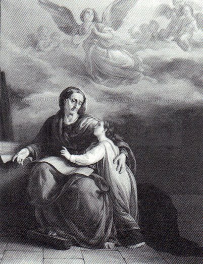 Sant'Anna - 1872 - olio su tela cm. 120x91 - santuario della Madonna delle Grazie -Ardesio (BG)